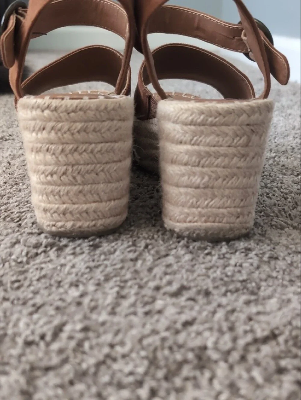 Universal Thread Brown Espadrille Platform Wedge Sandals